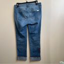 White House | Black Market  Jeans Women's Cuffed Embroidered Slim Crop WHBM Size 4 Photo 1