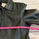 Anne Klein  size L Large 100% leather black jacket Photo 3