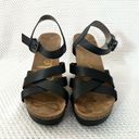 Sam Edelman  Nelson Black Leather Strappy Platform Wedge Heel Dress Sandals 10 Photo 2