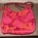 Coach AUTHENTIC  HORSE & CARRIAGE HOBO BAG PURSE F41480 ORANGE/PINK_RARE Photo 1