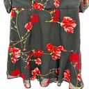 White Fox Boutique  Monte Carlo Mini Dress Black Red Floral Size XS Photo 4