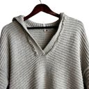 Free People  Sweater Size XS Marlie Pullover Oversized V Neck Boxy Oversized Knit Photo 2