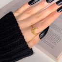 The Moon cute ring | size 7 | high quality | aesthetic | sacred geometry | witchy | Photo 4