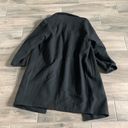 Dynamite  balloon sleeve cocoon coat in jet black Photo 5