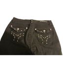 Sexy Couture Black Rhinestone Women's Capri Denim Jeans Size 13 Photo 12