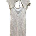 Silence + Noise  Lace Mini Dress with Sheer Mesh Cap Sleeves Ivory Size Medium Photo 7