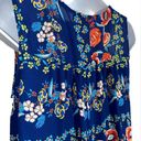 Luxology  Blue, Yellow, and pink floral sleeveless chiffon shift dress Photo 4