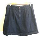 Free People  Anthropologie Denim Blue Jean Mini Skirt Size 12 A line flare Photo 8