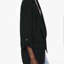 ZARA  Black Rolled Up Open Blazer Jacket Photo 2