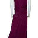 Betsy and Adam  Ruched Embellished Gown Garnet Red Plus Size Women’s Sz 16 Photo 7