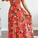 Abel the label  Vivid Dreams Maxi Dress Red Black Floral Size S Photo 0