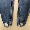 Miss Me Curvy Ankle Skinny Jeans Blue Denim Distressed Angel Wings Pockets Sz 28 Photo 10