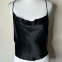 ZARA Black Satin Draped Cami Tank Photo 2