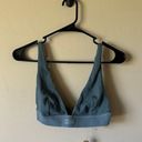 SKIMS New  Cotton Rib Plunge Bralette Size Medium Kyanite Photo 1