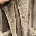 Nine West Cara Santana x  XS Camel Faux Fur Fleece Coat Photo 2