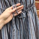 Blue Life Striped Blue Textured  Revolve Bohemian Bell Jumper Photo 6