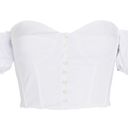 STAUD Revolve* Bouvier Crop Top in White, Size S New w/Tag Retail $245 SOLD OUT! Photo 1