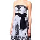 Moulinette Soeurs Anthropologie  Dress Women 2 Blue Embroidered Strapless Elysian Photo 0