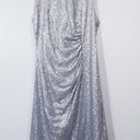 Calvin Klein  Silver Sparkle Shimmer Sequins Party Dress Photo 0