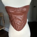 Urban Outfitters Leather corset top Photo 0