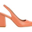 Nordstrom  Polina Coral Leather Pointed Toe Slingback  Block Heels, NEW Size 5.5 Photo 2