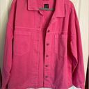 Gap Pink  oversized jean jacket Size Large with pockets Photo 0