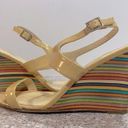 Kate Spade  Clume Beige Patent Rainbow Wedges Photo 1
