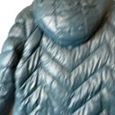 London Fog  Lightweight Packable Down Puffer Jacket Size Large Teal Photo 7