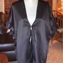 Victoria's Secret Black Victoria Secret Satin Sexy Robe NWT Photo 1