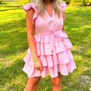 Pink Ruffle Dress Size M Photo 0