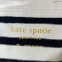 Kate Spade  | Navy & White Stripe Ruched Short Sleeve M Photo 2