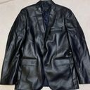 INC Black Leather Blazer Photo 0