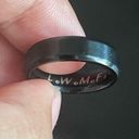 Edge Pre-owned 6mm carbide  black ring size 8 Photo 7