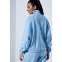 Reebok NEW Size S Womens  x Wonder Woman Blue Washed Denim Track Jacket GP3972 Photo 2