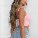 Dahlia Pink Cropped Tank Top Photo 1