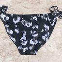 Topshop Gray and White Floral Printed  Side Tie Bikini Swim Bottoms Photo 8