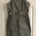 American Eagle  (AE) Olive Overall Utility Dress Photo 4