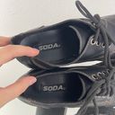 Soda Vintage Y2K Black Faux Leather Chunky Platform Lace Up Heeled Oxford Shoes Photo 11