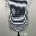 Caslon Navy/White Stripe Linen Blend Cap Sleeve Lightweight Tunic Top XXS NWT Photo 9