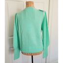 Hill House  Home Cropped Silvia Sweater Ocean Wave Green 100% Merino Wool Size S Photo 2