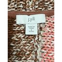 J.Jill  Cardigan Knit Sweater Size Small P Multi Color Front Chunky‎ Half Sleeve Photo 2