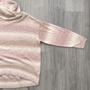 American Eagle NWOT  Super Soft Knit Striped Cowl Neck Sweater Pastel Pink Large Photo 5