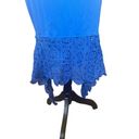 None Royal Blue Sleeveless Dress with Lace to shoulders and base of dress *Never Worn Photo 4