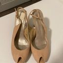 Isaac Mizrahi  tan peep toe heels — size 9.5 Photo 1