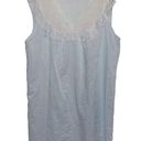 Vintage Blue  Nightgown Housedress Lace Frill Floral Grandma Grandmacore Granny Photo 0