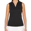 PGA Tour  Women's AirFlux Solid Black Sleeveless Golf Polo Photo 0