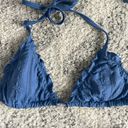 Aerie Two Piece Coquine Textured Floral Swimsuit Bikini Blue Size S Crochet Lace Photo 1