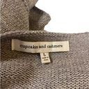 Cupcakes and Cashmere  Striped Poncho Gray Size L Bohemian Minimalist Coastal Photo 2