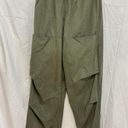 ZARA  Pull On High Waisted Elastic Waist Parachute Pants Green Women's Size XS Photo 1