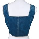 Ramy Brook  Clemence Denim Vest Cropped Top Blue Jean NWT S / M Photo 5